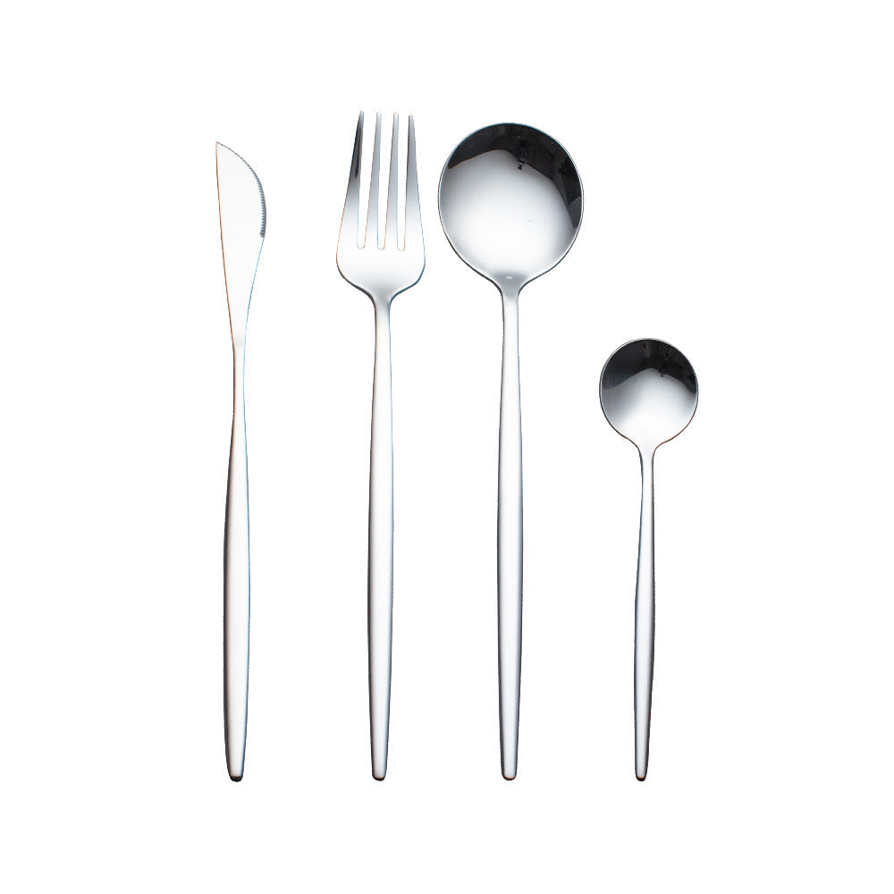 Cutlery Cutlery Set Gold Baked Lacquer Cutlery And Spoon Four-piece Set