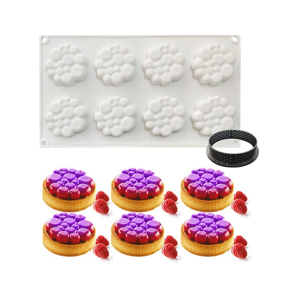 8 Round Mousse Molds, Bubble Mousse Molds