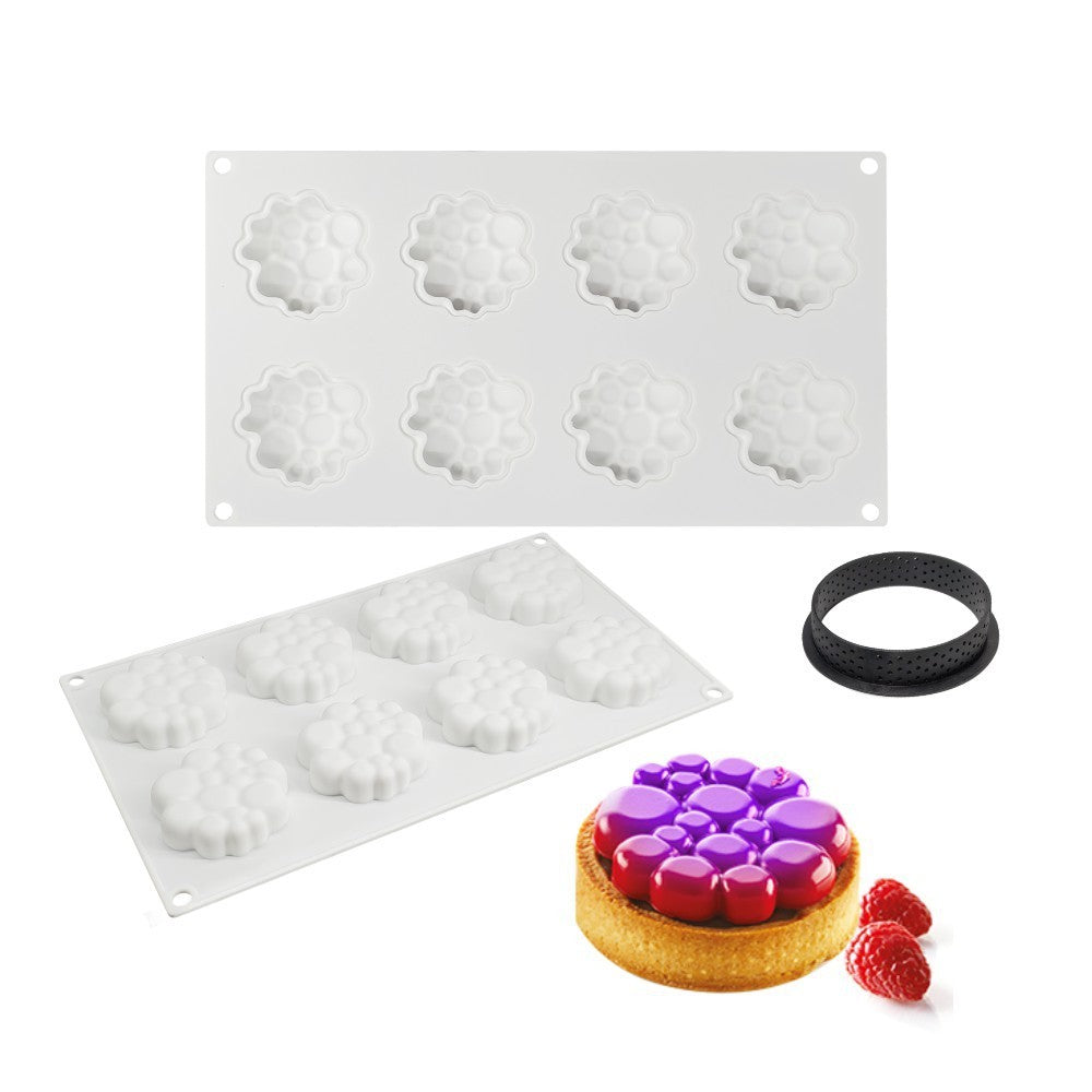8 Round Mousse Molds, Bubble Mousse Molds