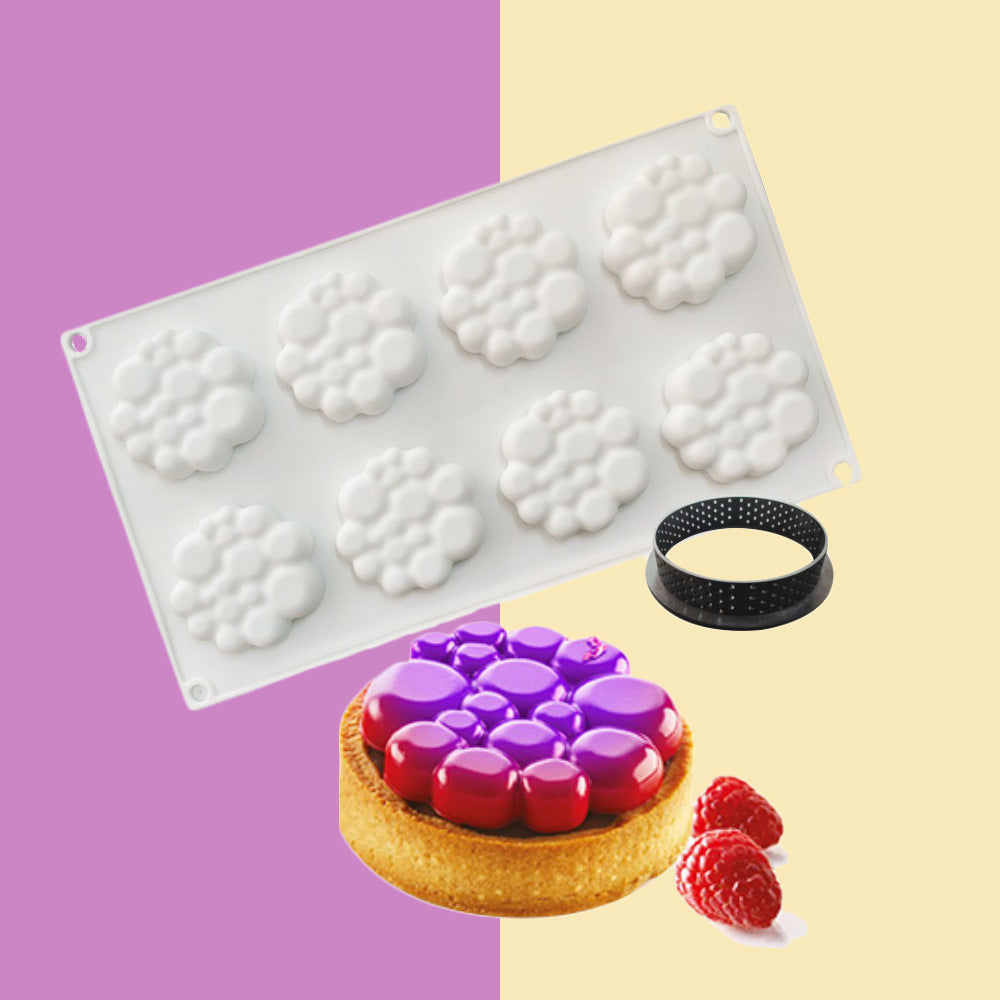 8 Round Mousse Molds, Bubble Mousse Molds