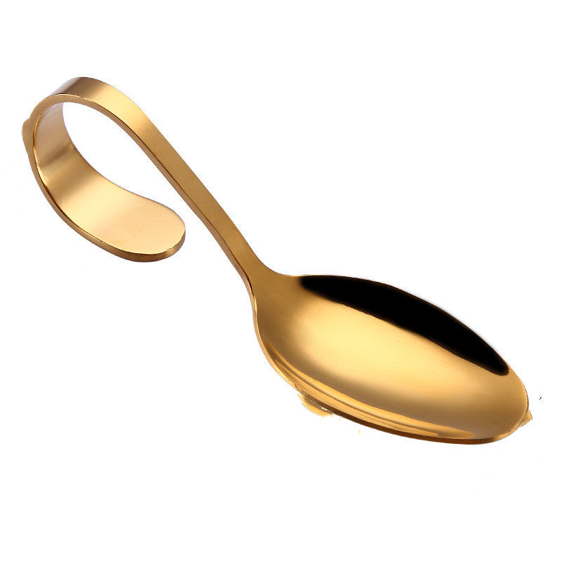 Serving spoon tableware curved handle spoon