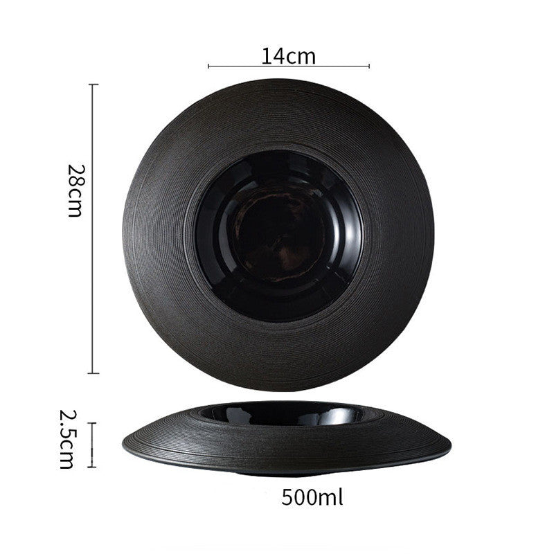 Creative Tableware Straw Hat Plate Western Restaurant