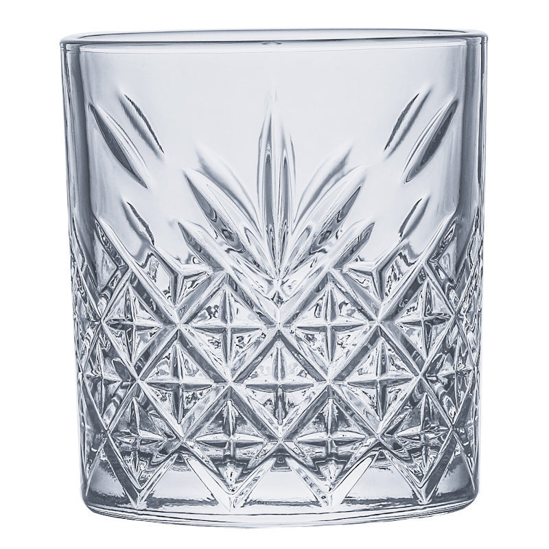 Vintage Carved Lead-free Glass Wine Glass