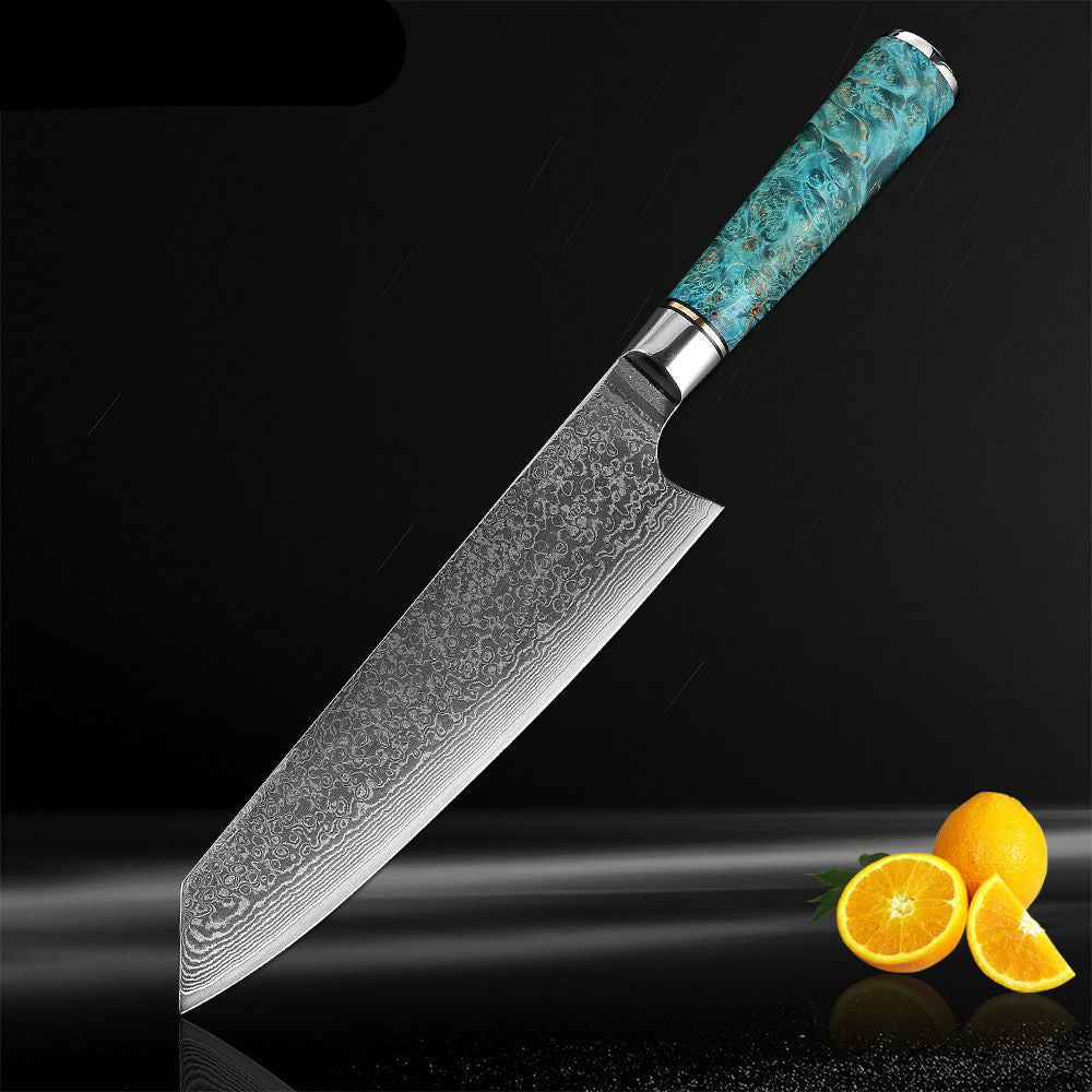 Stable Wooden Damascus Chef's Knife 8-Inch