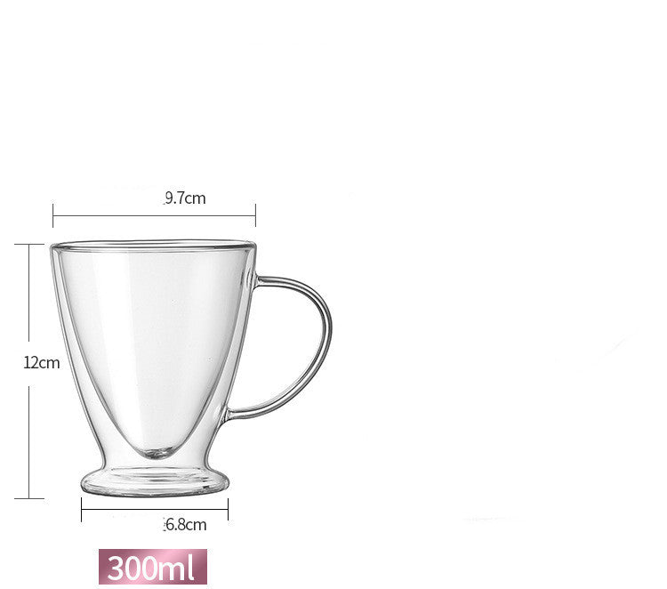Double Layer Glass Cup Transparent Coffee Cup