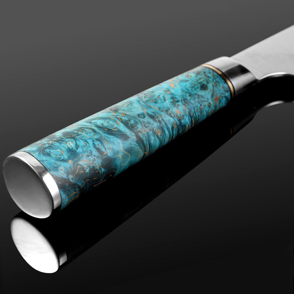 Stable Wooden Damascus Chef's Knife 8-Inch