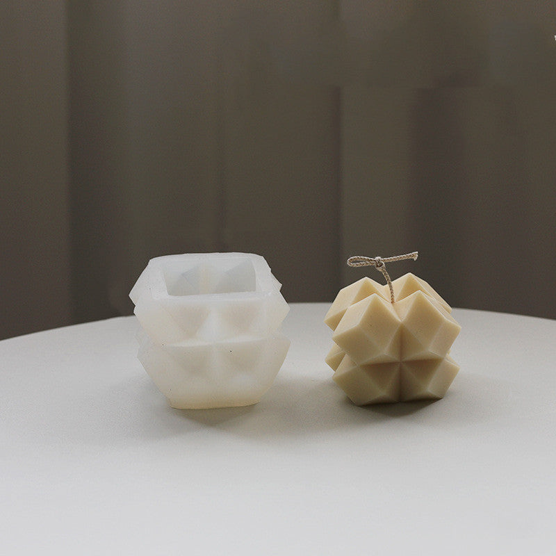 Creative Geometric Shapes Of Candle Molds