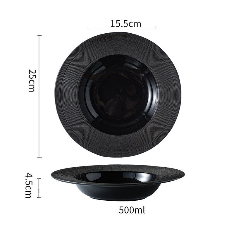 Creative Tableware Straw Hat Plate Western Restaurant