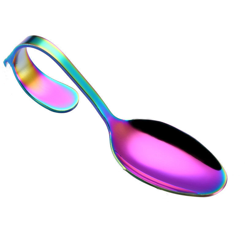 Serving spoon tableware curved handle spoon