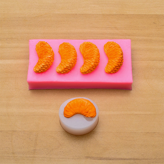2 Orange Fruit Flesh Shape Fondant Silicone Molds