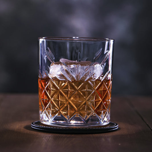 Vintage Carved Lead-free Glass Wine Glass
